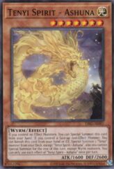 This is an image for the product Tenyi Spirit - Ashuna that has a rarity of Common in the Duel-Ignition Deck: Swordsoul with a card code of DI02-AE007 that is available on the TEKKX Product website.