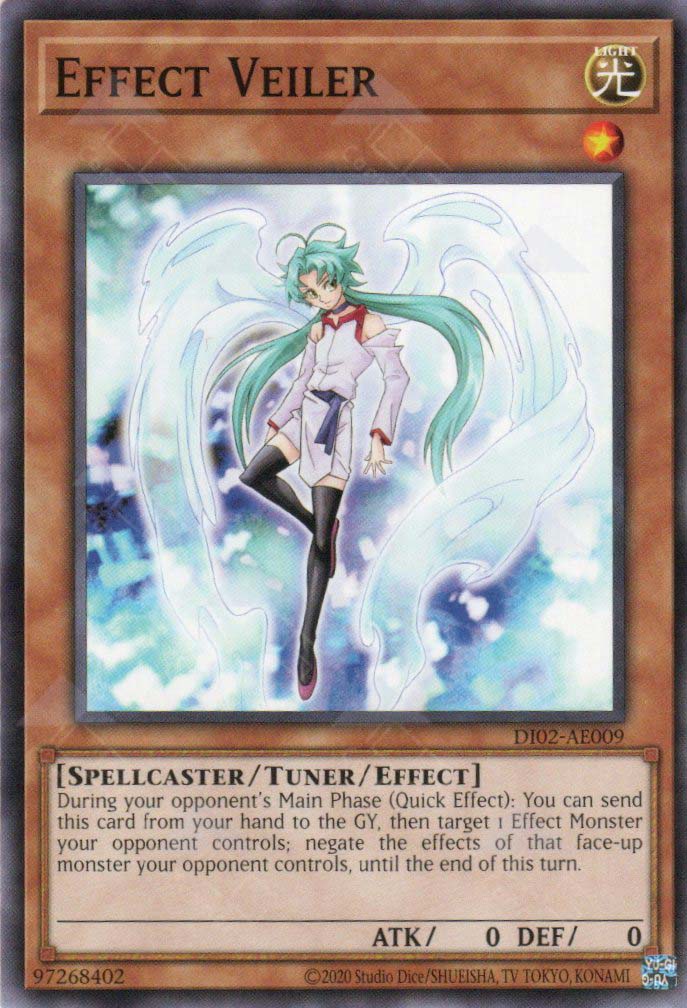 This is an image for the product Effect Veiler that has a rarity of Common in the Duel-Ignition Deck: Swordsoul with a card code of DI02-AE009 that is available on the TEKKX Product website.