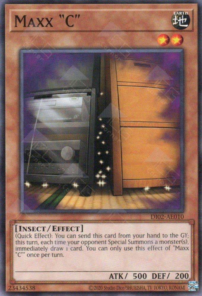 This is an image for the product Maxx "C" that has a rarity of Common in the Duel-Ignition Deck: Swordsoul with a card code of DI02-AE010 that is available on the TEKKX Product website.