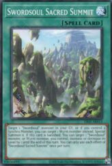This is an image for the product Swordsoul Sacred Summit that has a rarity of Common in the Duel-Ignition Deck: Swordsoul with a card code of DI02-AE013 that is available on the TEKKX Product website.
