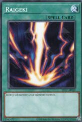 This is an image for the product Raigeki that has a rarity of Common in the Duel-Ignition Deck: Swordsoul with a card code of DI02-AE018 that is available on the TEKKX Product website.