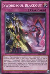 This is an image for the product Swordsoul Blackout that has a rarity of Common in the Duel-Ignition Deck: Swordsoul with a card code of DI02-AE020 that is available on the TEKKX Product website.