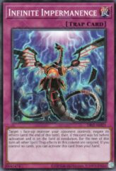 This is an image for the product Infinite Impermanence that has a rarity of Common in the Duel-Ignition Deck: Swordsoul with a card code of DI02-AE021 that is available on the TEKKX Product website.
