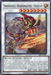 This is an image for the product Swordsoul Grandmaster - Chixiao that has a rarity of Common in the Duel-Ignition Deck: Swordsoul with a card code of DI02-AE022 that is available on the TEKKX Product website.