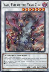 This is an image for the product Yazi, Evil of the Yang Zing that has a rarity of Common in the Duel-Ignition Deck: Swordsoul with a card code of DI02-AE027 that is available on the TEKKX Product website.