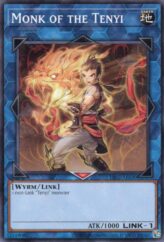 This is an image for the product Monk of the Tenyi that has a rarity of Common in the Duel-Ignition Deck: Swordsoul with a card code of DI02-AE030 that is available on the TEKKX Product website.