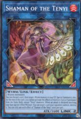 This is an image for the product Shaman of the Tenyi that has a rarity of Common in the Duel-Ignition Deck: Swordsoul with a card code of DI02-AE031 that is available on the TEKKX Product website.