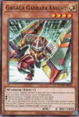 This is an image for the product Gagaga Ganbara Knight that has a rarity of Common in the Duelist's Advance with a card code of DUAD-AE002 that is available on the TEKKX Product website.