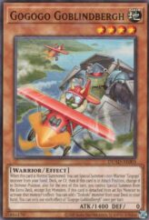 This is an image for the product Gogogo Goblindbergh that has a rarity of Common in the Duelist's Advance with a card code of DUAD-AE003 that is available on the TEKKX Product website.