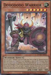 This is an image for the product Dodododo Warrior that has a rarity of Super Rare in the Duelist's Advance with a card code of DUAD-AE004 that is available on the TEKKX Product website.