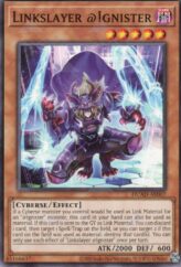This is an image for the product Linkslayer @Ignister that has a rarity of Common in the Duelist's Advance with a card code of DUAD-AE007 that is available on the TEKKX Product website.