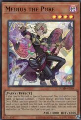 This is an image for the product Medius the Pure that has a rarity of Super Rare in the Duelist's Advance with a card code of DUAD-AE008 that is available on the TEKKX Product website.