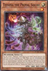 This is an image for the product Tessera the Primal Squire that has a rarity of Common in the Duelist's Advance with a card code of DUAD-AE018 that is available on the TEKKX Product website.