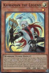 This is an image for the product Kaibaman the Legend that has a rarity of Super Rare in the Duelist's Advance with a card code of DUAD-AE021 that is available on the TEKKX Product website.