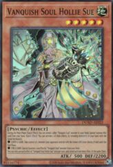 This is an image for the product Vanquish Soul Hollie Sue that has a rarity of Super Rare in the Duelist's Advance with a card code of DUAD-AE022 that is available on the TEKKX Product website.