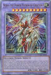 This is an image for the product Nerva the Power Patron of Creation that has a rarity of Ultimate Rare in the Duelist's Advance with a card code of DUAD-AE033 that is available on the TEKKX Product website.