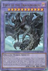 This is an image for the product First of the Dragonlords that has a rarity of Ultimate Rare in the Duelist's Advance with a card code of DUAD-AE036 that is available on the TEKKX Product website.