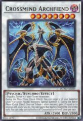 This is an image for the product Crossmind Archfiend that has a rarity of Rare in the Duelist's Advance with a card code of DUAD-AE039 that is available on the TEKKX Product website.