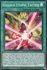 This is an image for the product Gagaga Utopic Tactics that has a rarity of Common in the Duelist's Advance with a card code of DUAD-AE052 that is available on the TEKKX Product website.