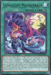 This is an image for the product Lunalight Masquerade that has a rarity of Rare in the Duelist's Advance with a card code of DUAD-AE053 that is available on the TEKKX Product website.