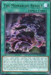 This is an image for the product The Monarchs Revolt that has a rarity of Rare in the Duelist's Advance with a card code of DUAD-AE062 that is available on the TEKKX Product website.
