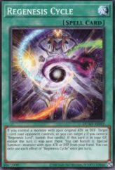 This is an image for the product Regenesis Cycle that has a rarity of Common in the Duelist's Advance with a card code of DUAD-AE063 that is available on the TEKKX Product website.