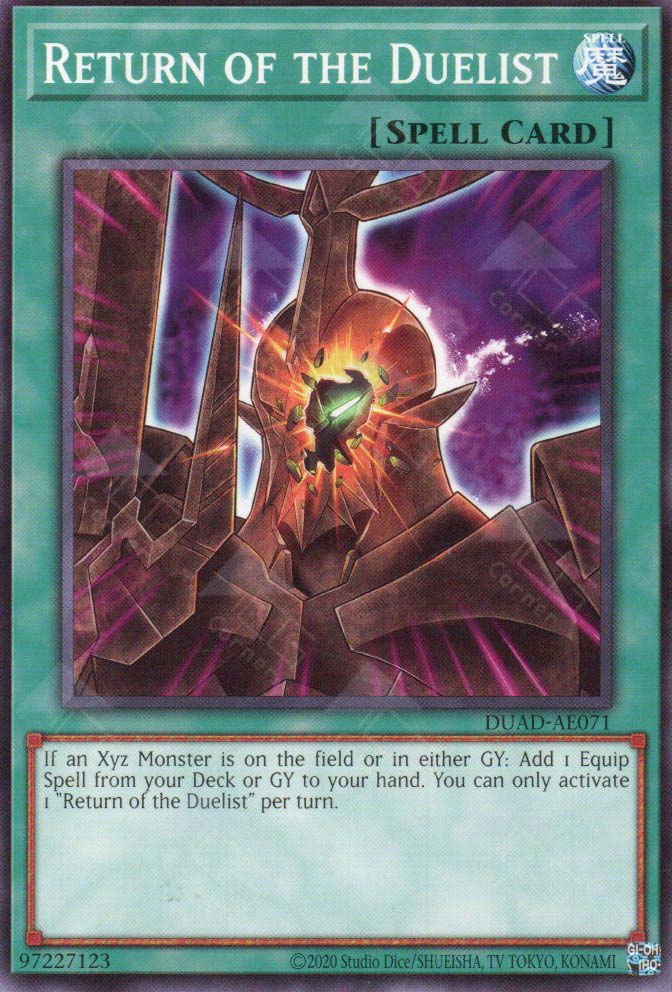 This is an image for the product Return of the Duelist that has a rarity of Common in the Duelist's Advance with a card code of DUAD-AE071 that is available on the TEKKX Product website.