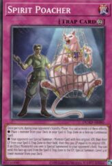This is an image for the product Spirit Poacher that has a rarity of Common in the Duelist's Advance with a card code of DUAD-AE080 that is available on the TEKKX Product website.