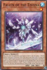 This is an image for the product Fallen of the Tistina that has a rarity of Common in the Duelist's Advance with a card code of DUAD-AE086 that is available on the TEKKX Product website.
