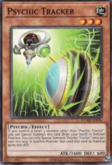 This is an image for the product Psychic Tracker that has a rarity of Common in the Duelist's Advance with a card code of DUAD-AE096 that is available on the TEKKX Product website.