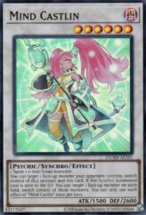 This is an image for the product Mind Castlin that has a rarity of Super Rare in the Duelist's Advance with a card code of DUAD-AE101 that is available on the TEKKX Product website.