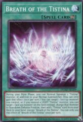 This is an image for the product Breath of the Tistina that has a rarity of Common in the Duelist's Advance with a card code of DUAD-AE109 that is available on the TEKKX Product website.
