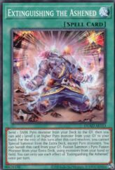 This is an image for the product Extinguishing the Ashened that has a rarity of Common in the Duelist's Advance with a card code of DUAD-AE113 that is available on the TEKKX Product website.