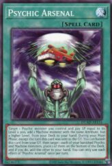 This is an image for the product Psychic Arsenal that has a rarity of Common in the Duelist's Advance with a card code of DUAD-AE114 that is available on the TEKKX Product website.