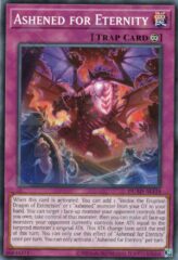 This is an image for the product Ashened for Eternity that has a rarity of Common in the Duelist's Advance with a card code of DUAD-AE118 that is available on the TEKKX Product website.