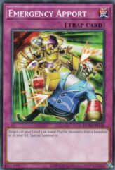 This is an image for the product Emergency Apport that has a rarity of Common in the Duelist's Advance with a card code of DUAD-AE120 that is available on the TEKKX Product website.