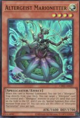This is an image for the product Altergeist Marionetter that has a rarity of Ultra Rare in the Creation Pack 01 with a card code of CR01-AE037 that is available on the TEKKX Product website.