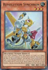 This is an image for the product Revolution Synchron that has a rarity of Super Rare in the Duelist Nexus with a card code of DUNE-AE002 that is available on the TEKKX Product website.