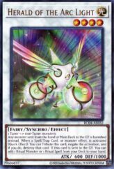 This is an image for the product Herald of the Arc Light that has a rarity of Ultimate Rare in the Rarity Collection Quarter Century Edition with a card code of RC04-AE032 that is available on the TEKKX Product website.