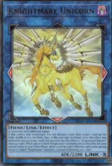 This is an image for the product Knightmare Unicorn that has a rarity of Ultra Rare in the Rarity Collection Quarter Century Edition with a card code of RC04-AE044 that is available on the TEKKX Product website.
