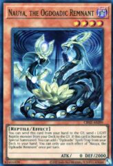 This is an image for the product Nauya, the Ogdoadic Remnant that has a rarity of Ultra Rare in the Creation Pack 02 with a card code of CR02-AE099 that is available on the TEKKX Product website.