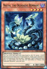 This is an image for the product Nauya, the Ogdoadic Remnant that has a rarity of Ultra Rare in the Creation Pack 02 with a card code of CR02-AE099 that is available on the TEKKX Product website.