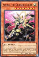 This is an image for the product Keurse, the Ogdoadic Light that has a rarity of Super Rare in the Creation Pack 02 with a card code of CR02-AE102 that is available on the TEKKX Product website.
