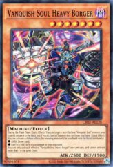 This is an image for the product Vanquish Soul Heavy Borger that has a rarity of Super Rare in the Creation Pack 02 with a card code of CR02-AE128 that is available on the TEKKX Product website.