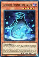 This is an image for the product Earthbound Prisoner Stone Sweeper that has a rarity of Ultra Rare in the Creation Pack 02 with a card code of CR02-AE151 that is available on the TEKKX Product website.