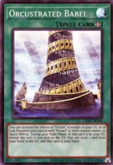 This is an image for the product Orcustrated Babel that has a rarity of Super Rare in the Creation Pack 02 with a card code of CR02-AE183 that is available on the TEKKX Product website.