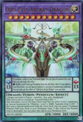 This is an image for the product Odd-Eyes Arcray Dragon that has a rarity of Ultimate Rare in the Age of Overlord with a card code of AGOV-AE030 that is available on the TEKKX Product website.