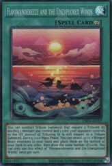 This is an image for the product Floowandereeze and the Unexplored Winds that has a rarity of Super Rare in the Creation Pack 05 with a card code of CR05-AE157 that is available on the TEKKX Product website.