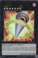 This is an image for the product Number 11: Big Eye that has a rarity of Ultra Rare in the Creation Pack 05 with a card code of CR05-AE195 that is available on the TEKKX Product website.