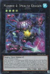 This is an image for the product Number 4: Stealth Kragen that has a rarity of Secret Rare in the Phantom Nightmare with a card code of PHNI-AE106 that is available on the TEKKX Product website.